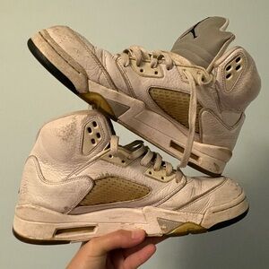 Jordan White Metallic 5s 10.5